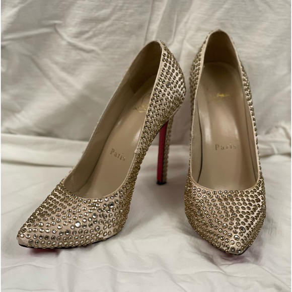 Gold CL “red bottom” shoes - Picture 2 of 12